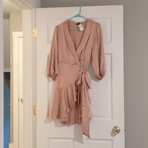 Blush wrap dress, new with tags